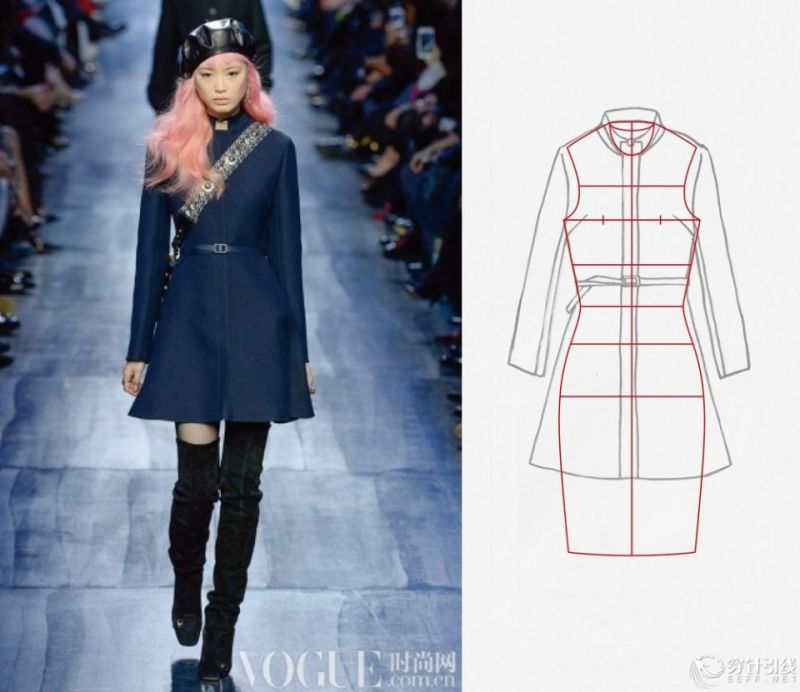 服裝款式圖 - Christian Dior2017秋冬RTW時裝發(fā)布秀